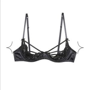 Fleur du Mal NWT CHARLOTTE LACE PEEKABOO BRA